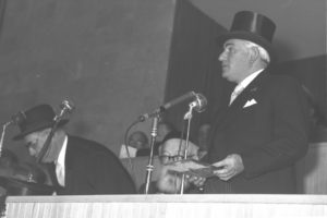 Sir Isaac Wolfson Speaking at the Dedication Ceremony of the 